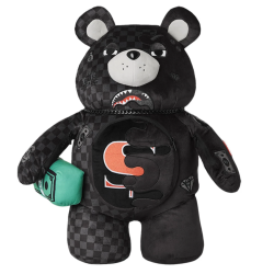 SPRAYGROUND UNFINISHED SHARK MONEYBEAR BACKPACK Μαύρο