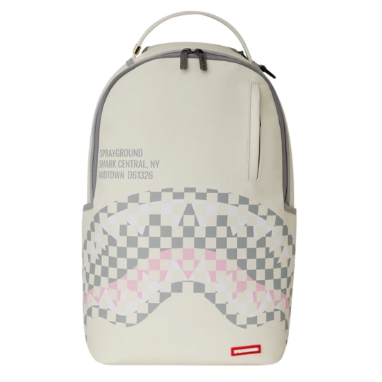 SPRAYGROUND CREAM CHECK SHARK CENTRAL DLXSV BACKPACK - MULTI Άσπρο