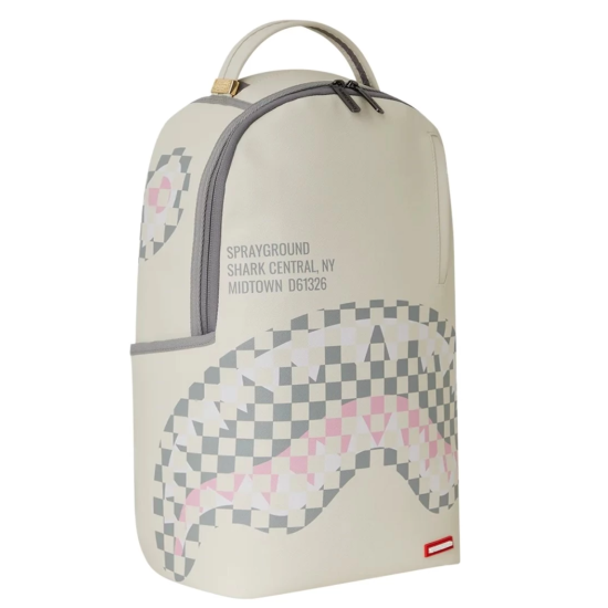 SPRAYGROUND CREAM CHECK SHARK CENTRAL DLXSV BACKPACK - MULTI Άσπρο