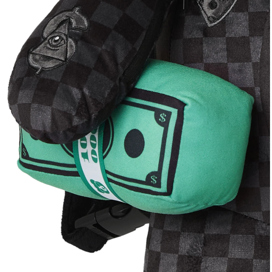 SPRAYGROUND UNFINISHED SHARK MONEYBEAR BACKPACK Μαύρο