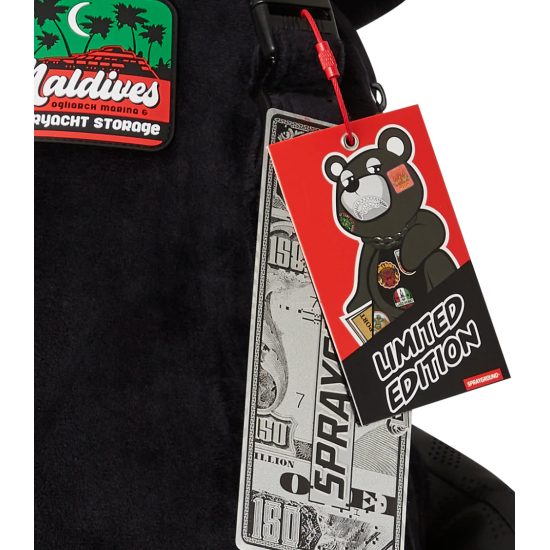 SPRAYGROUND GLOBAL MOGUL BILLIONAIRE BEAR BACKPACK Μαύρο
