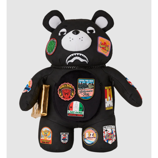 SPRAYGROUND GLOBAL MOGUL BILLIONAIRE BEAR BACKPACK Μαύρο