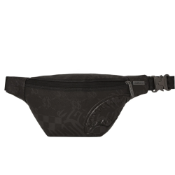 SPRAYGROUND 3AM CHECK PATTERN SAVVY CROSSBODY BAG Μαύρο