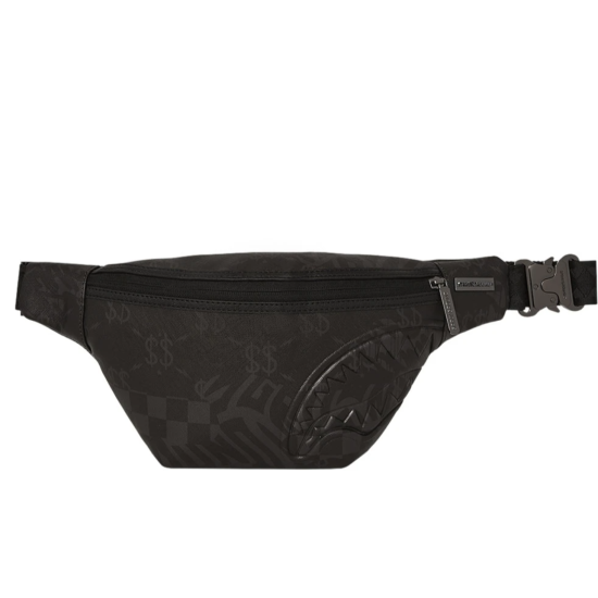 SPRAYGROUND 3AM CHECK PATTERN SAVVY CROSSBODY BAG Μαύρο