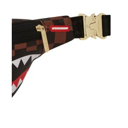 Sprayground Peeking Character Check Savvy Crossbody Καφέ