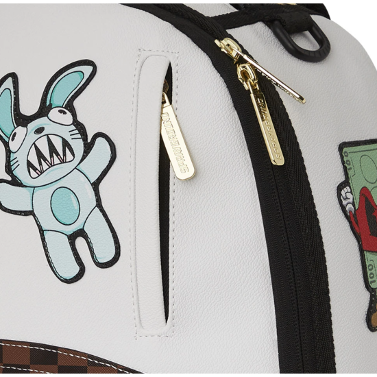 SPRAYGROUND PARIS PATCH CHECK DLXSV BACKPACK Άσπρο