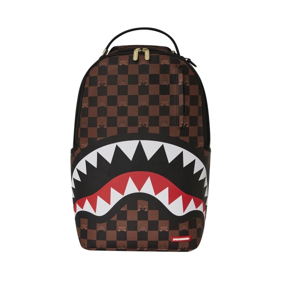 SPRAYGROUND PEEKING CHARACTER CHECK DLXR BACKPACK Καφέ