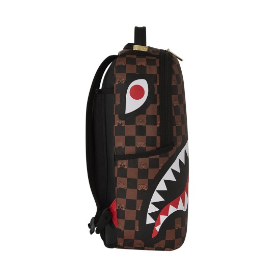 SPRAYGROUND PEEKING CHARACTER CHECK DLXR BACKPACK Καφέ