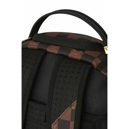 SPRAYGROUND PEEKING CHARACTER CHECK DLXR BACKPACK Καφέ