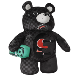 SPRAYGROUND UNFINISHED SHARK MONEYBEAR BACKPACK Μαύρο