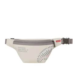 Sprayground Cream Check Shark Central Savvy Crossbody Άσπρο