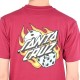 Santa Cruz Flaming Dice Dot Chest T-Shirt Μπορντώ