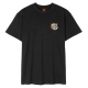 Santa Cruz Flaming Dice Dot Chest T-Shirt Μαύρο