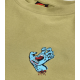 Santa Cruz Screaming Hand Chest T-Shirt Λαδί