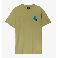 Santa Cruz Screaming Hand Chest T-Shirt Λαδί