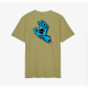 Santa Cruz Screaming Hand Chest T-Shirt Λαδί