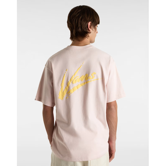 Vans Off The Wall Brush Script Logo Ροζ