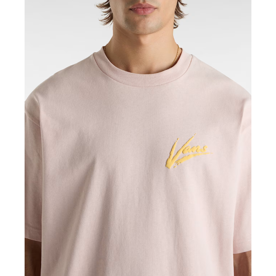 Vans Off The Wall Brush Script Logo Ροζ
