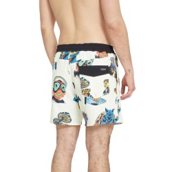 VOLCOM FA BOB MOLLEMA TRUNK 16 BOARDSHORT LIGHT BEIGE Πολύχρωμο