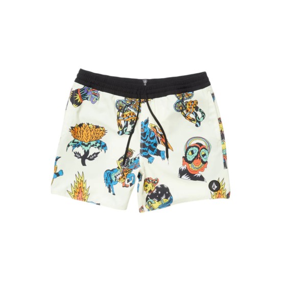 VOLCOM FA BOB MOLLEMA TRUNK 16 BOARDSHORT LIGHT BEIGE Πολύχρωμο