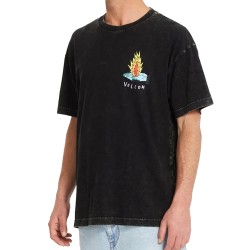 Volcom Bob Mollema 1 T-shirt - LIGHT ACID BLACK Μαύρο