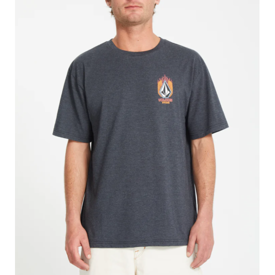VOLCOM Draggin Stone T-shirt Γκρι