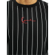 KARL KANI T-SHIRT SMALL SIGNATURE PINSTRIPE Mαύρο