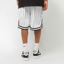 Karl Kani Small Signature Pinstripe Mesh Shorts Άσπρο