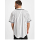 KARL KANI SERIF PINSTRIPE BASEBALL SHIRT Άσπρο