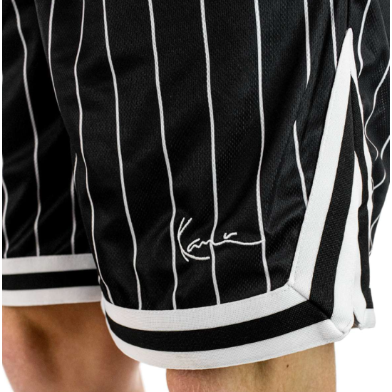Karl Kani Small Signature Pinstripe Mesh Short Μαύρο