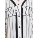 KARL KANI SERIF PINSTRIPE BASEBALL SHIRT Άσπρο