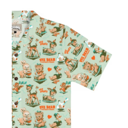 THE DUDES WASTED DUDES HAWAIIAN SHIRT PISTACHIO Πολύχρωμο
