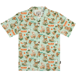 THE DUDES WASTED DUDES HAWAIIAN SHIRT PISTACHIO Πολύχρωμο