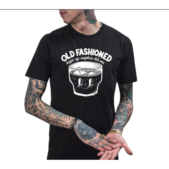 THE DUDES OLD FASHIONED CLASSIC T-SHIRT BLACK Μαύρο