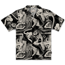 THE DUDES TORMENTED NIGHTS HAWAIIAN SHIRT MULTICOLOR Μαύρο