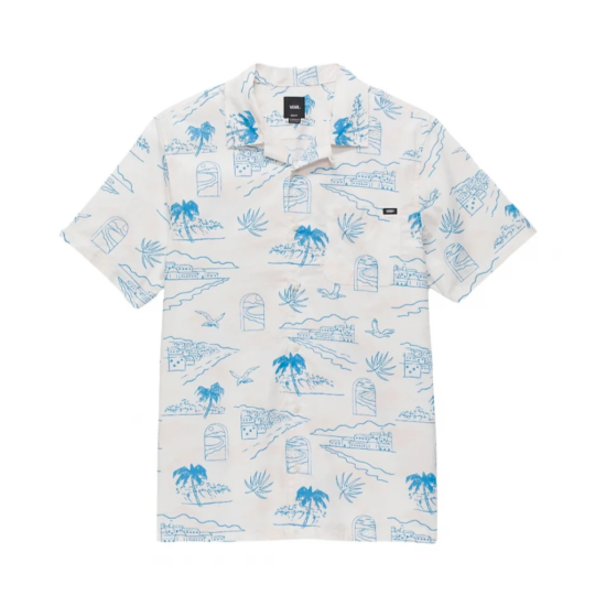 VANS  DAVISTA BUTTONDOWN SHIRT WHITE BLUE Άσπρο