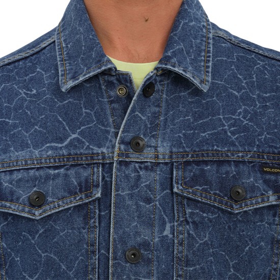 Volcom Tetsunori Unisex Denim Jacket Lazer Blue Μπλε