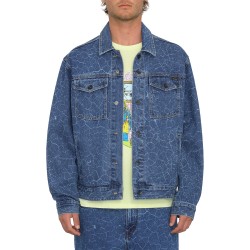 Volcom Tetsunori Unisex Denim Jacket Lazer Blue Μπλε
