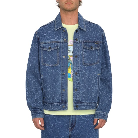 Volcom Tetsunori Unisex Denim Jacket Lazer Blue Μπλε