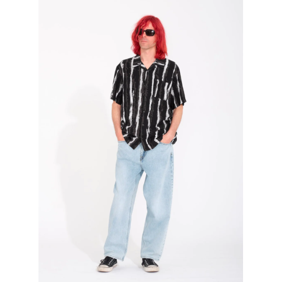Volcom V ENT HOCKEY DAD SHIRT - STEALTH Mαύρο