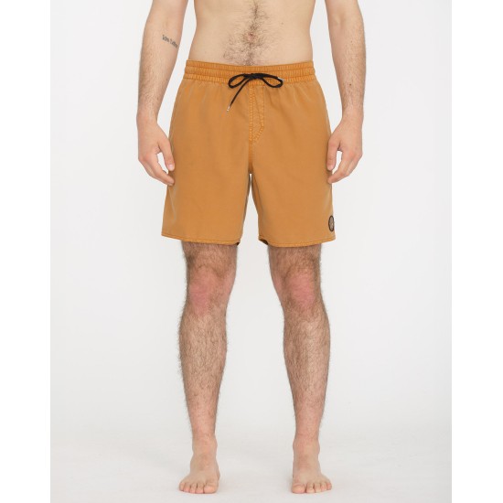 Volcom CENTER TRUNKS - GINGER BROWN Πορτοκαλί