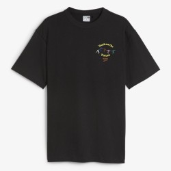 Puma DOWNTOWN Graphic Tee Μαύρο