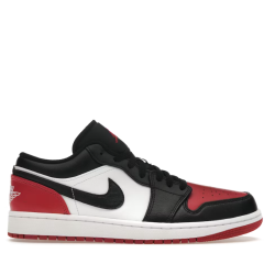 Jordan 1 Low Bred Toe Μαύρο Κόκκινο