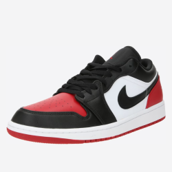 Jordan 1 Low Bred Toe Μαύρο Κόκκινο