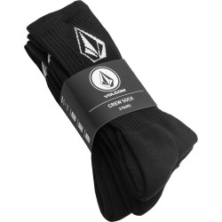 Volcom Full Stone Sock 3 Pack  Μαύρο