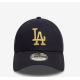 New Era LA Dodgers Metallic Navy 9FORTY Adjustable Cap Μαύρο