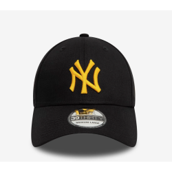 New Era LA New York Yankees League Essential Black 39THIRTY Stretch Fit Cap Μαύρο
