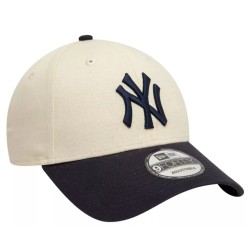 New Era New York Yankees Colour Block Cream 9forty Adjustable Cap Μπεζ