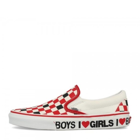 Vans Classic Slip On I Heart άσπρο/ κόκκινο