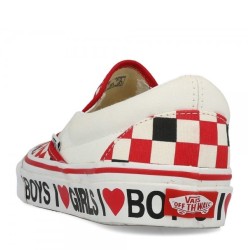 Vans Classic Slip On I Heart άσπρο/ κόκκινο